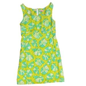 Lilly Pulitzer Shorely Green Shell Print Sz 8